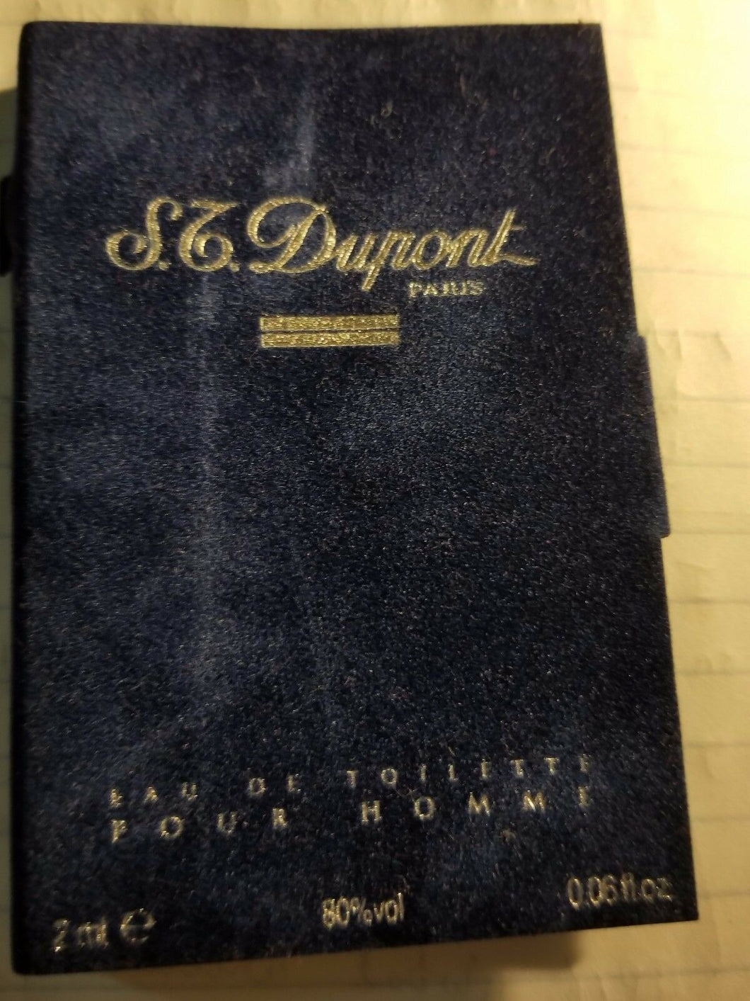 S.T. Dupont Pour Homme Men EDT 2 ml / 0.06 oz Cologne Splash Blue * RARE IN CARD - Perfume Gallery