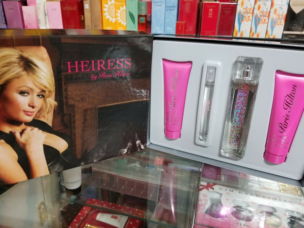 Heiress by Paris Hilton 4 Pc EDP Gift Set for Women w Lotion Shower Gel * NIB * - Perfume Gallery