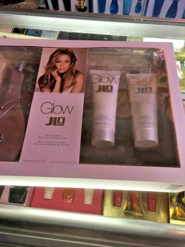 J. Lo Glow 3 Piece Pc EDT Toilette Lovely Gift Set Body Lotion Shower Gel  Spray 