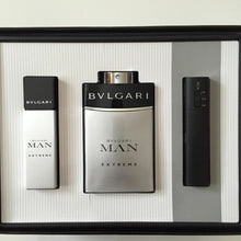 Load image into Gallery viewer, Bvlgari Man EXTREME 3 Pc EDT Toilette Gift Set for Men CHARGER TRAVEL SIZE SPRAY - Perfume Gallery
