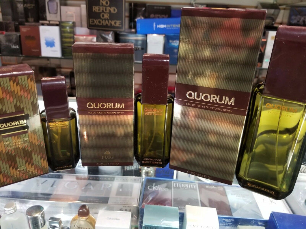 QUORUM by Antonio Puig .65 1.7 3.4 oz EDT Toilette Spray for Men Him* NEW IN BOX - Perfume Gallery