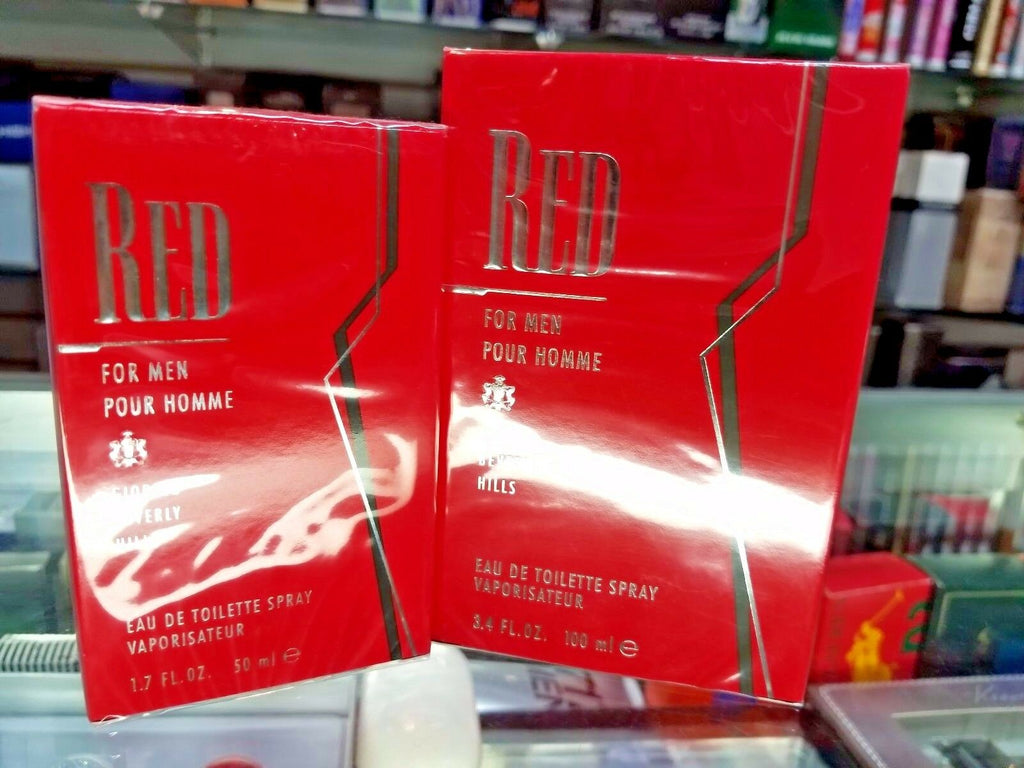 RED for Men / Pour Homme by Giorgio Beverly Hills 1.7 oz 3.4 oz * NEW SEALED BOX - Perfume Gallery