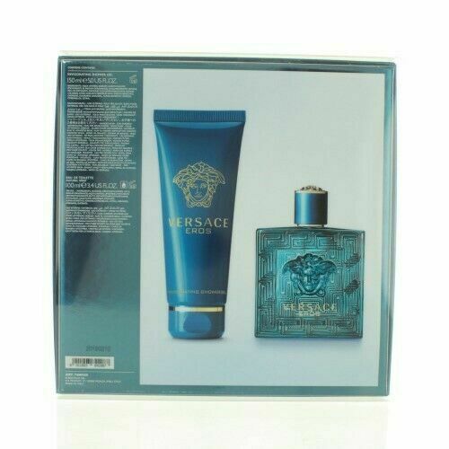 Versace EROS by Gianni Versace 2 Piece EDT Gift Set for Men 5 oz GEL + 3.4oz EDT - Perfume Gallery