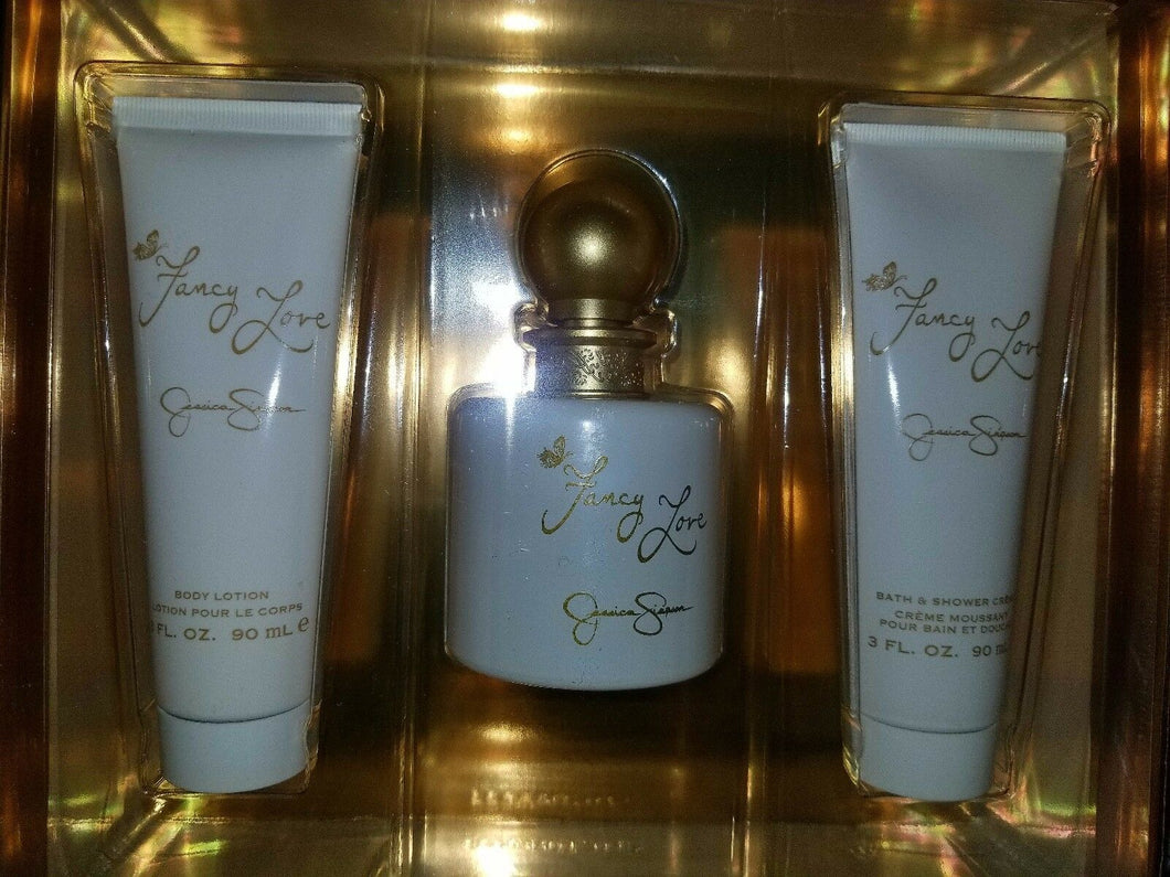 Fancy Love by Jessica Simpson for Women - 3 Pc EDP Gift Set w Shower Gel, Lotion - Perfume Gallery