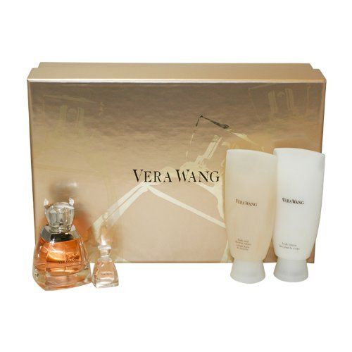 Vera Wang Women Perfume 4 PC EDP GIFT SET Spray 3.4 + Lotion + Mini + Cream NIB - Perfume Gallery