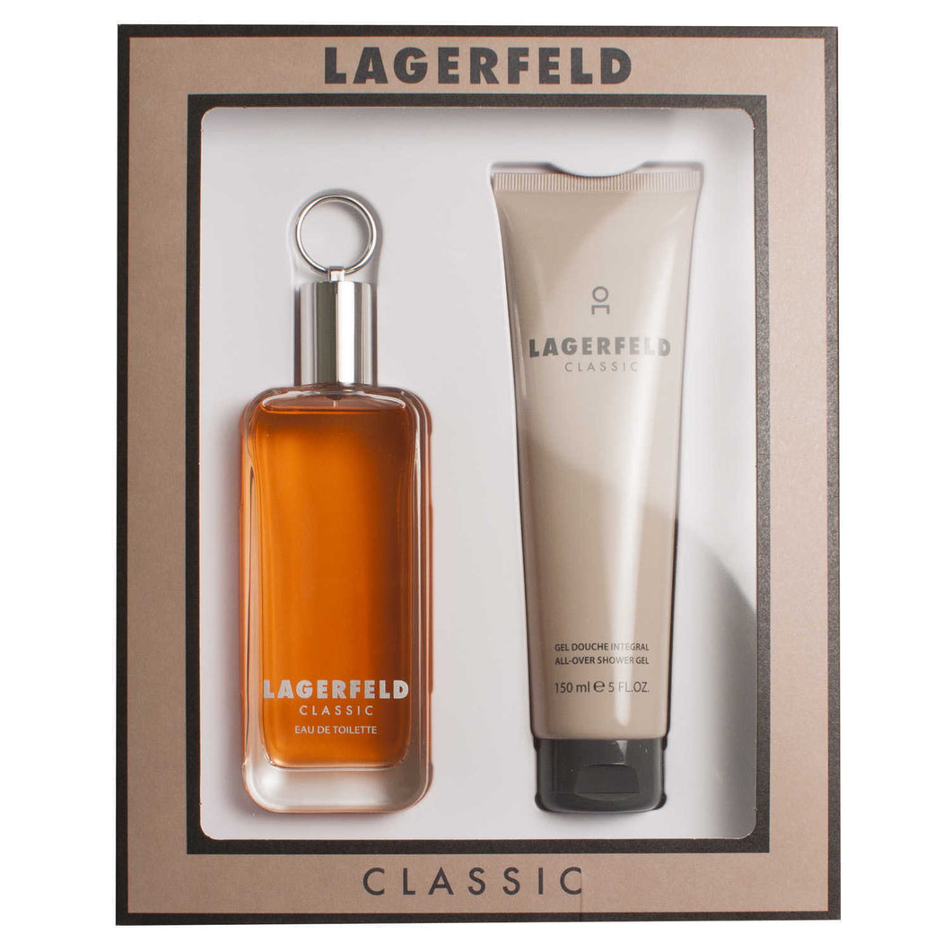 Karl Lagerfeld CLASSIC 2 PIECE 3.3oz EDT GIFT SET for Him Cologne 5oz Shower Gel - Perfume Gallery