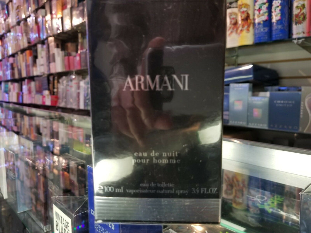 ARMANI eau de nuit pour homme by Giorgio Armani 3.4 oz 100 ml EDT for Men SEALED - Perfume Gallery