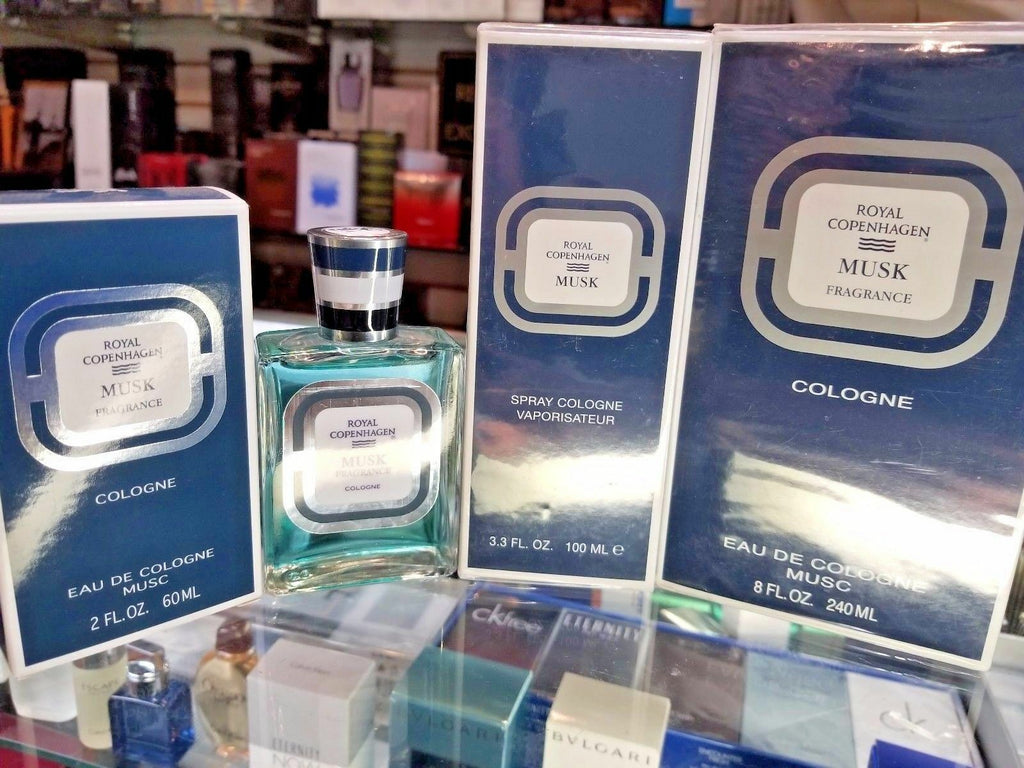 Royal Copenhagen MUSK Cologne .2 2 3.3 8 oz Cologne Spray for Men * SEALED BOX - Perfume Gallery