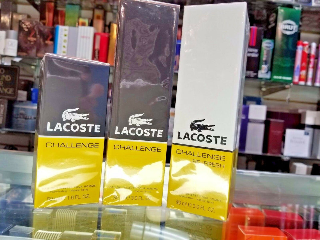Lacoste CHALLENGE + RE / FRESH 1.6 / 3 oz Eau de Toilette Spray for MEN * SEALED - Perfume Gallery