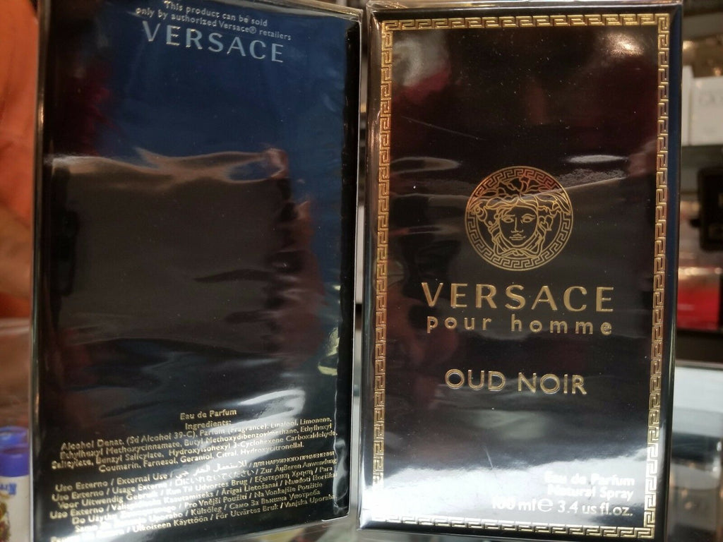 Versace Pour Homme OUD NOIR 3.4 oz / 100 ml EDP Eau de Parfum Spray Men * SEALED - Perfume Gallery