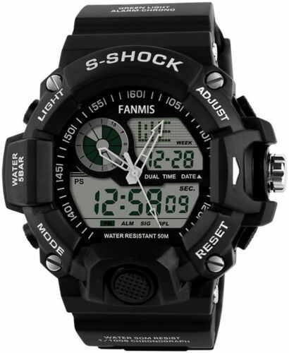Fanmis Men's Analog Display LED Watch Military Multifunctional Waterproof Sports - Perfume Gallery