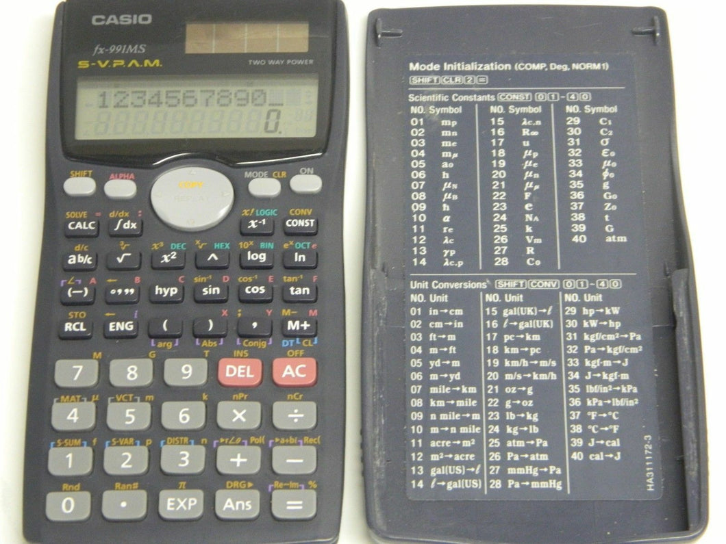 CASIO - fx - 991 MS Scientific Calculator with Plastic Protection Sleeve NICE: - Perfume Gallery