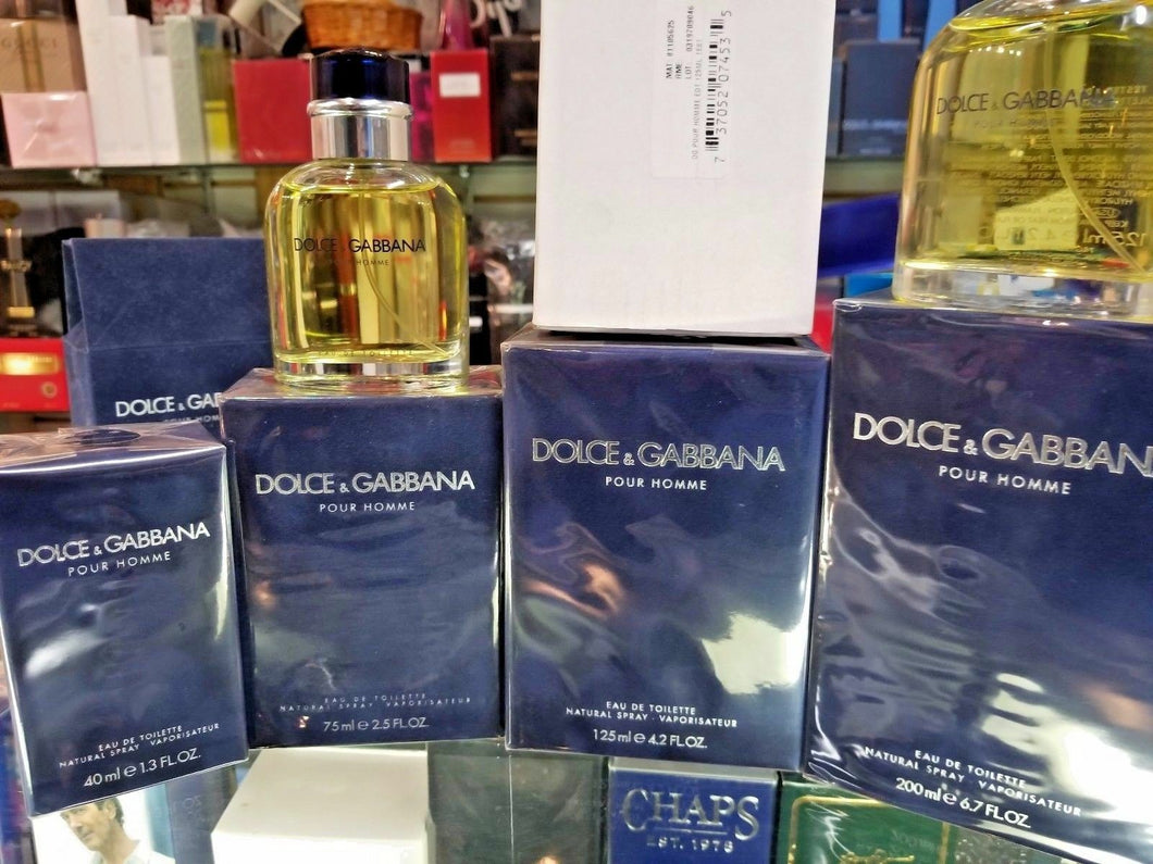 Dolce & Gabbana ORIGINAL Pour Homme 0.15 1.3 2.5 4.2 6.7 oz EDT + TST Men SEALED - Perfume Gallery