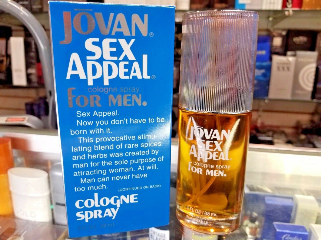 JOVAN SEX APPEAL for Men 3 oz 88 ml Cologne Spray for Him ** NEW ORIGINAL BOX ** - Perfume Gallery