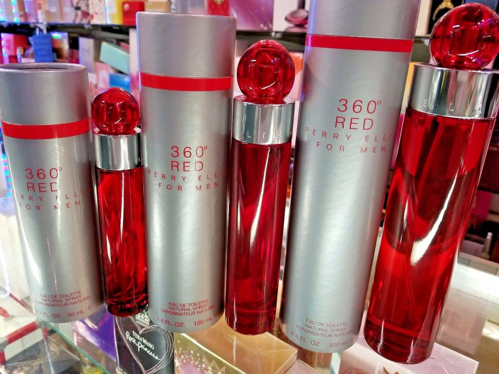 360° RED for Men by Perry Ellis 1.7 oz / 3.4 oz / 6.8 oz EDT Spray for Men * NEW - Perfume Gallery