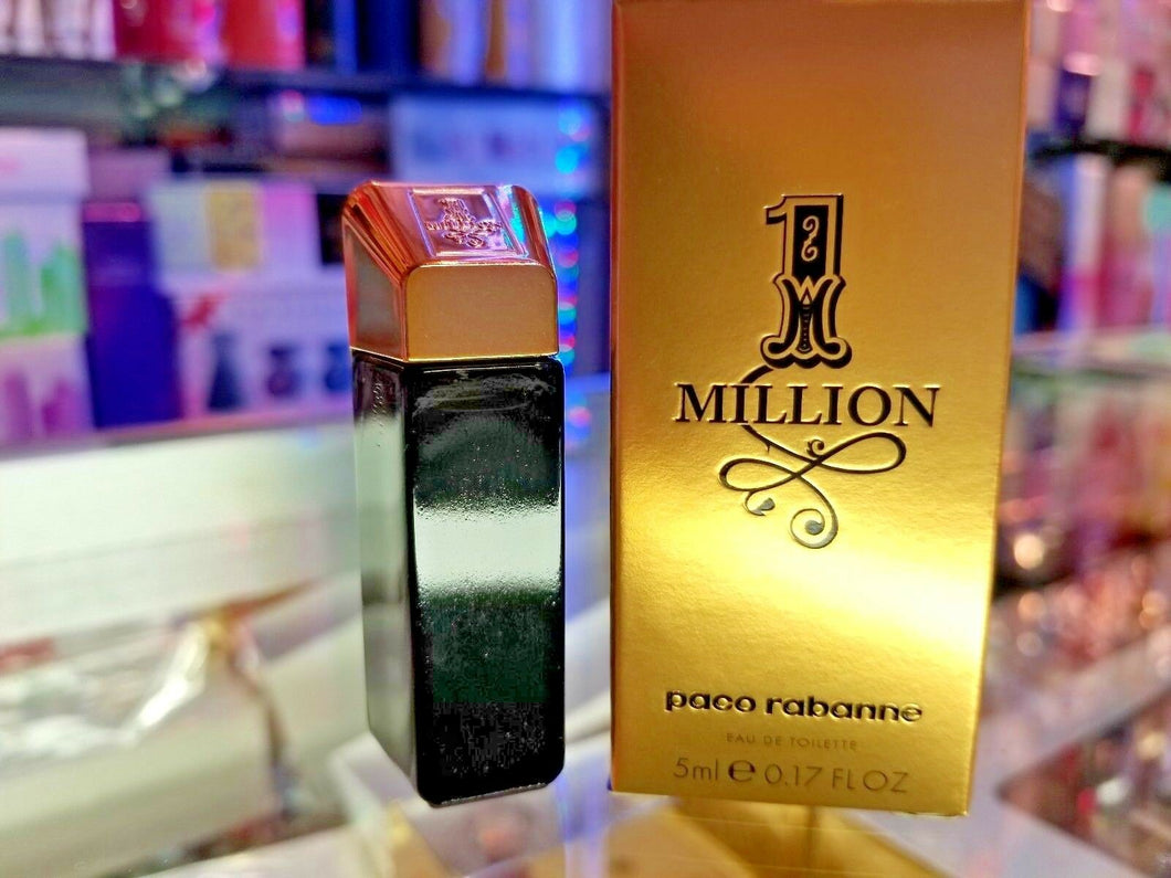 One Million by Paco Rabanne Mini 0.17 .17 oz  5 ml Eau De Toilette Splash in BOX - Perfume Gallery