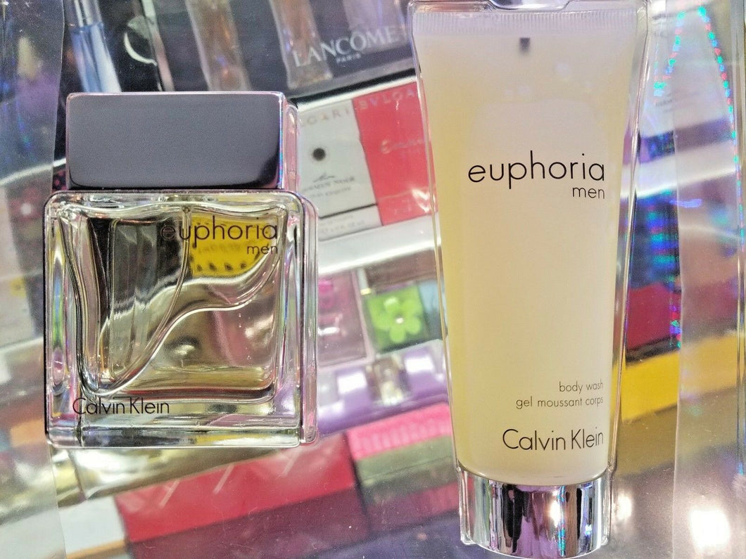Euphoria Cologne by Calvin Klein 2pc Set for Men - 1.7 oz EDT + 3.4 oz Body Wash - Perfume Gallery