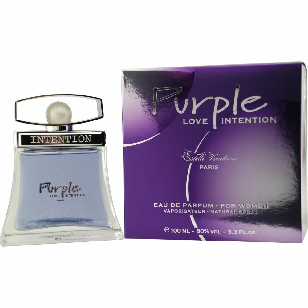 Purple Love Intention Estelle Vendome 3.3 oz 100 ml EDP  Eau de Parfum Spray USED Damaged bottle - Perfume Gallery