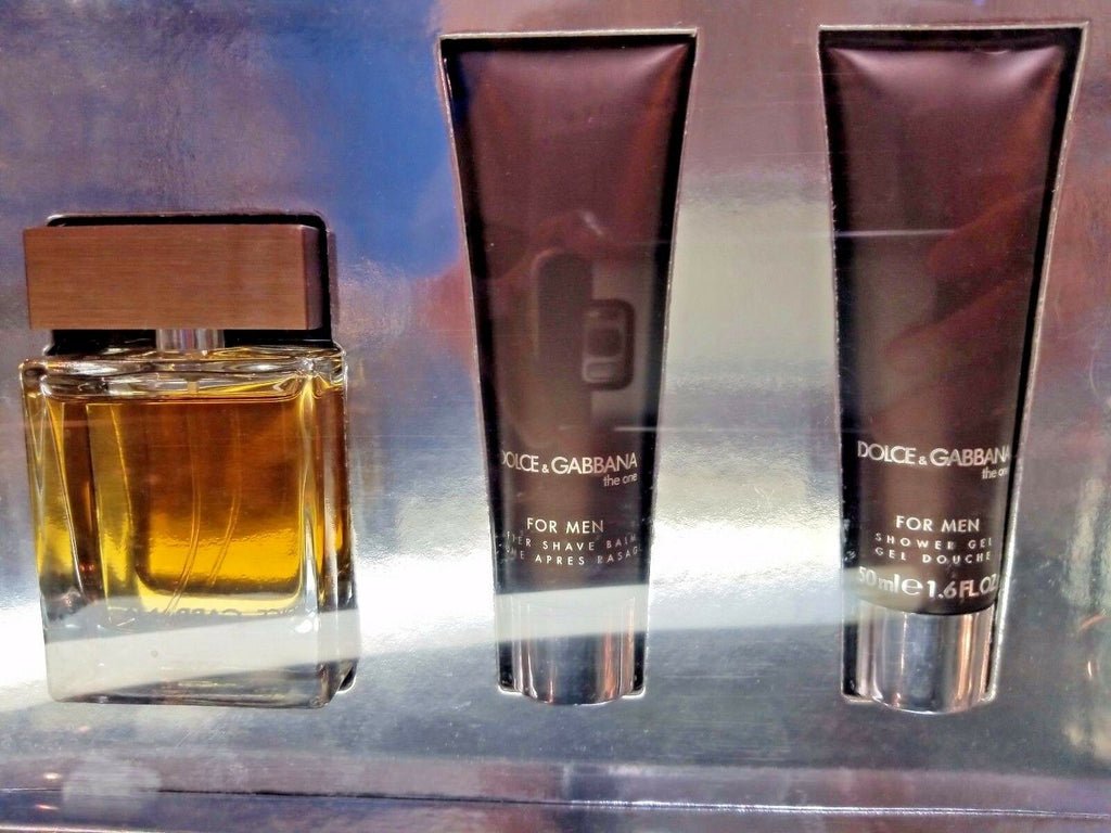 Dolce & Gabbana The One 3 Piece 1.6 oz EDT Gift Set for Men with Gel After Shave - Perfume Gallery