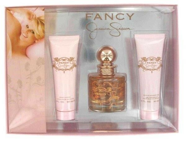 Jessica Simpson FANCY 3 Pc EDP Gift Set 3.4 oz Spray Gel Lotion RARE in NEW BOX - Perfume Gallery