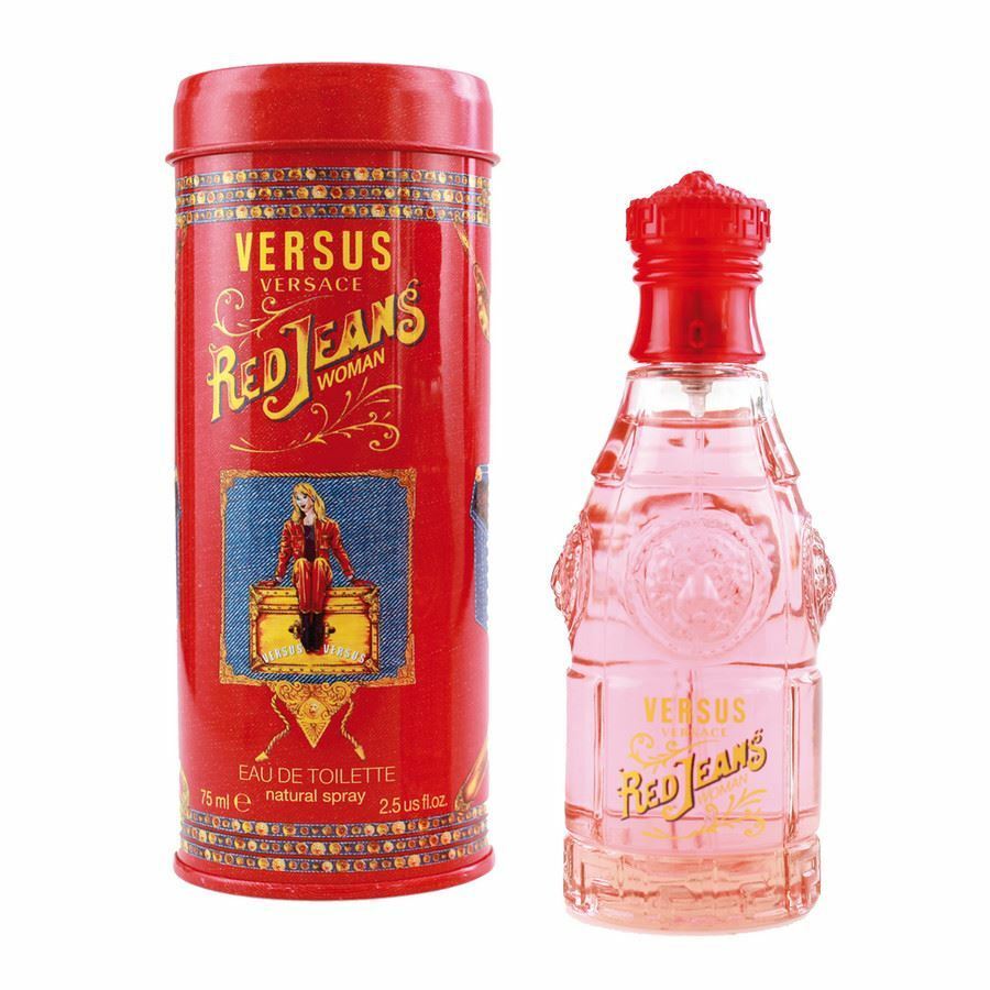 Versace RED JEANS EDT Eau de Toilette Spray for Women 2.5 oz .25 oz * NEW IN CAN - Perfume Gallery