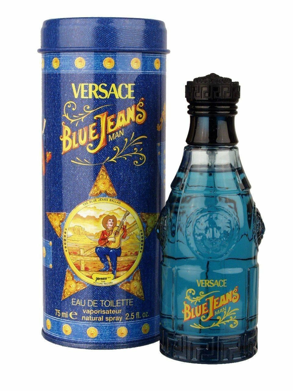 Versace BLUE JEANS Man EDT Eau de Toilette Spray 2.5 oz / 75 ml * NEW IN CAN * - Perfume Gallery