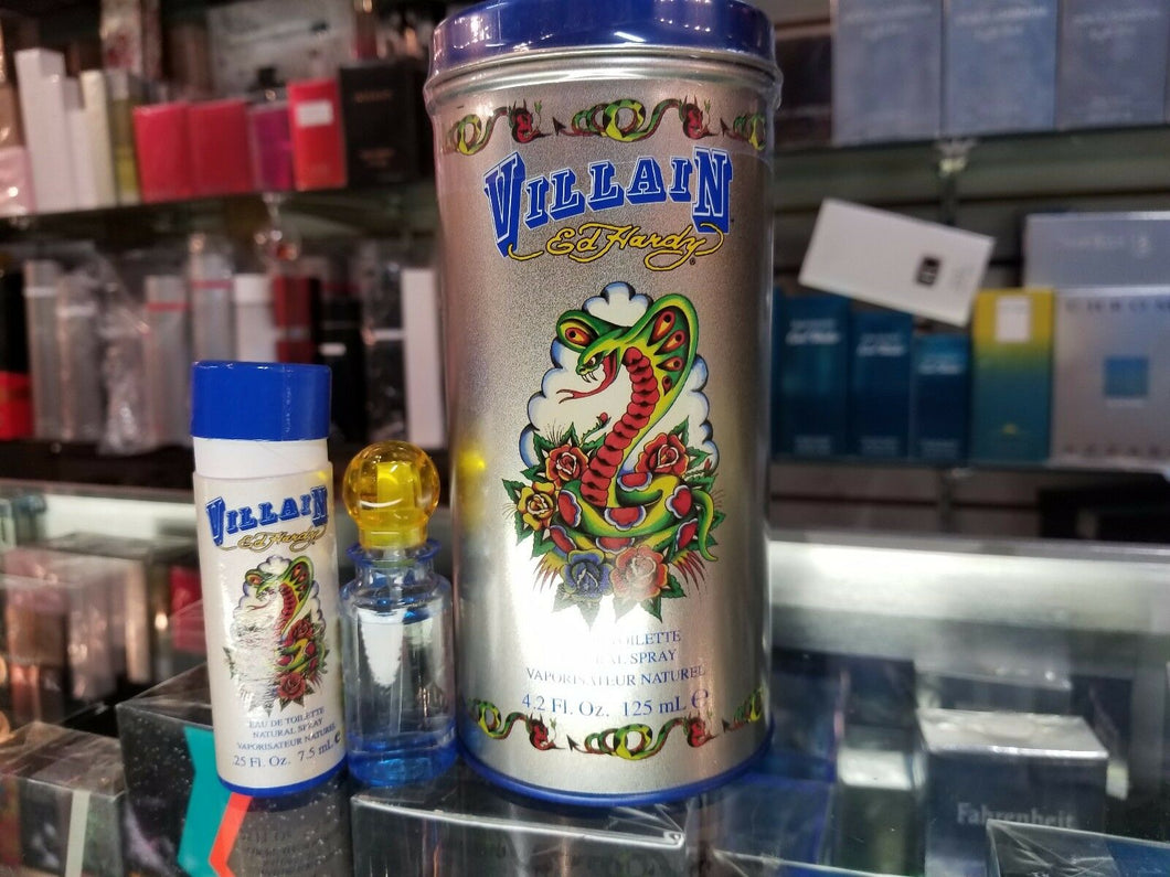 Villain ED HARDY by Christian Audigier .25 oz / 4.2 oz Cologne for Men NEW CAN - Perfume Gallery