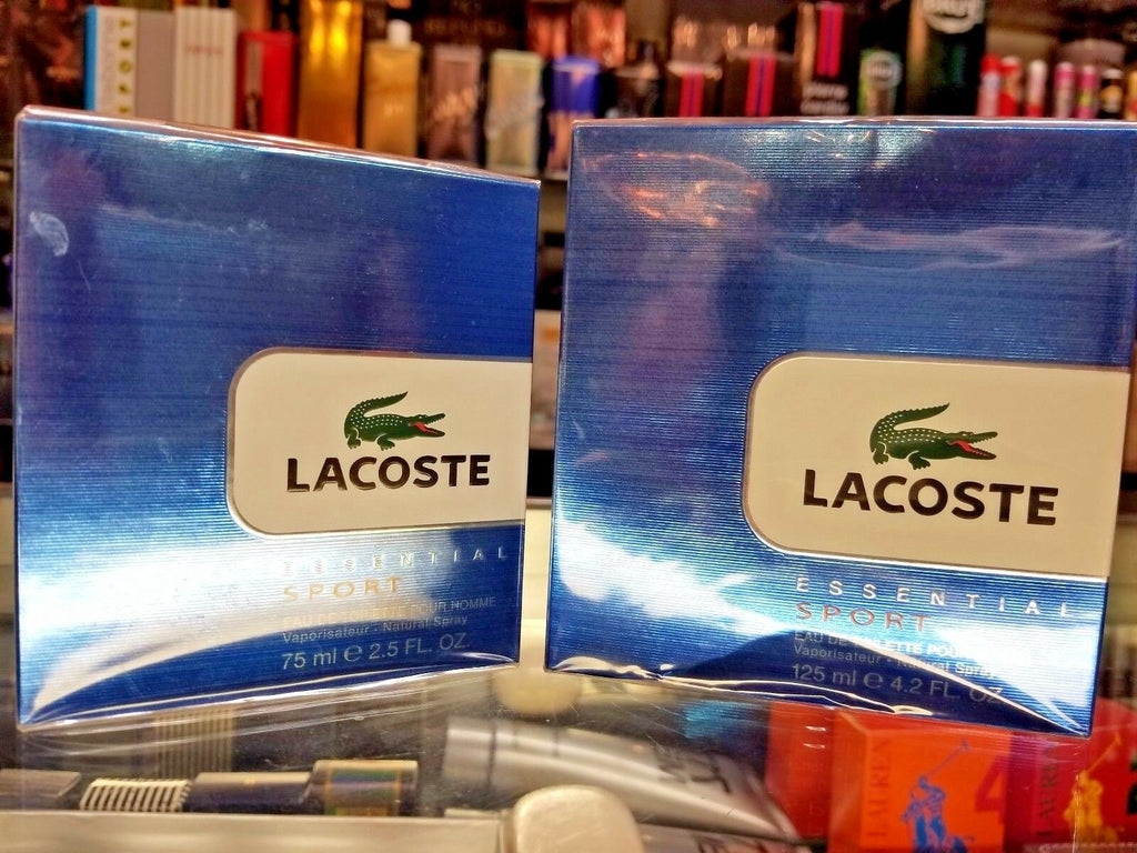 Lacoste ESSENTIAL SPORT 2.5 / 4.2 oz 75 125 ml  EDT Toilette Spray MEN ** SEALED - Perfume Gallery