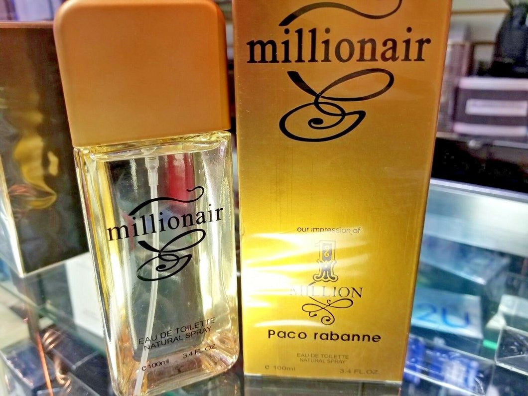 MILLIONAIR by Perfect Star 100 ml / 3.4 oz Toilette EDT Spray * SEALED IN BOX - Perfume Gallery