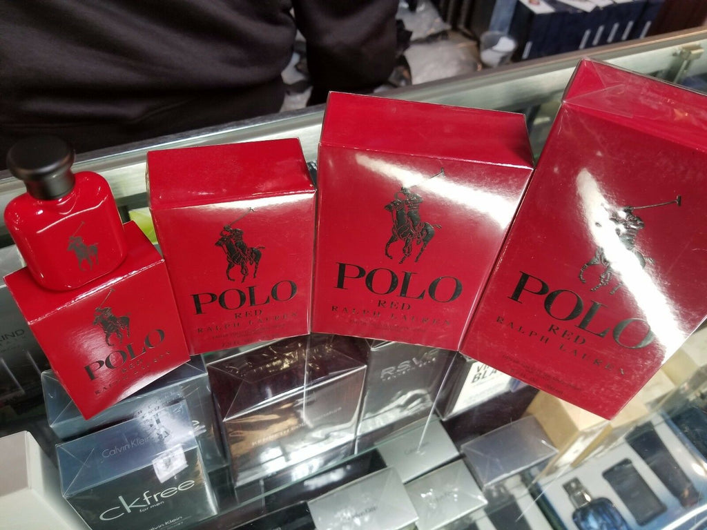POLO RED by Ralph Lauren 0.25 / .5 / 2.5 / 4.2 / 6.7oz EDT Spray for Men NEW BOX - Perfume Gallery