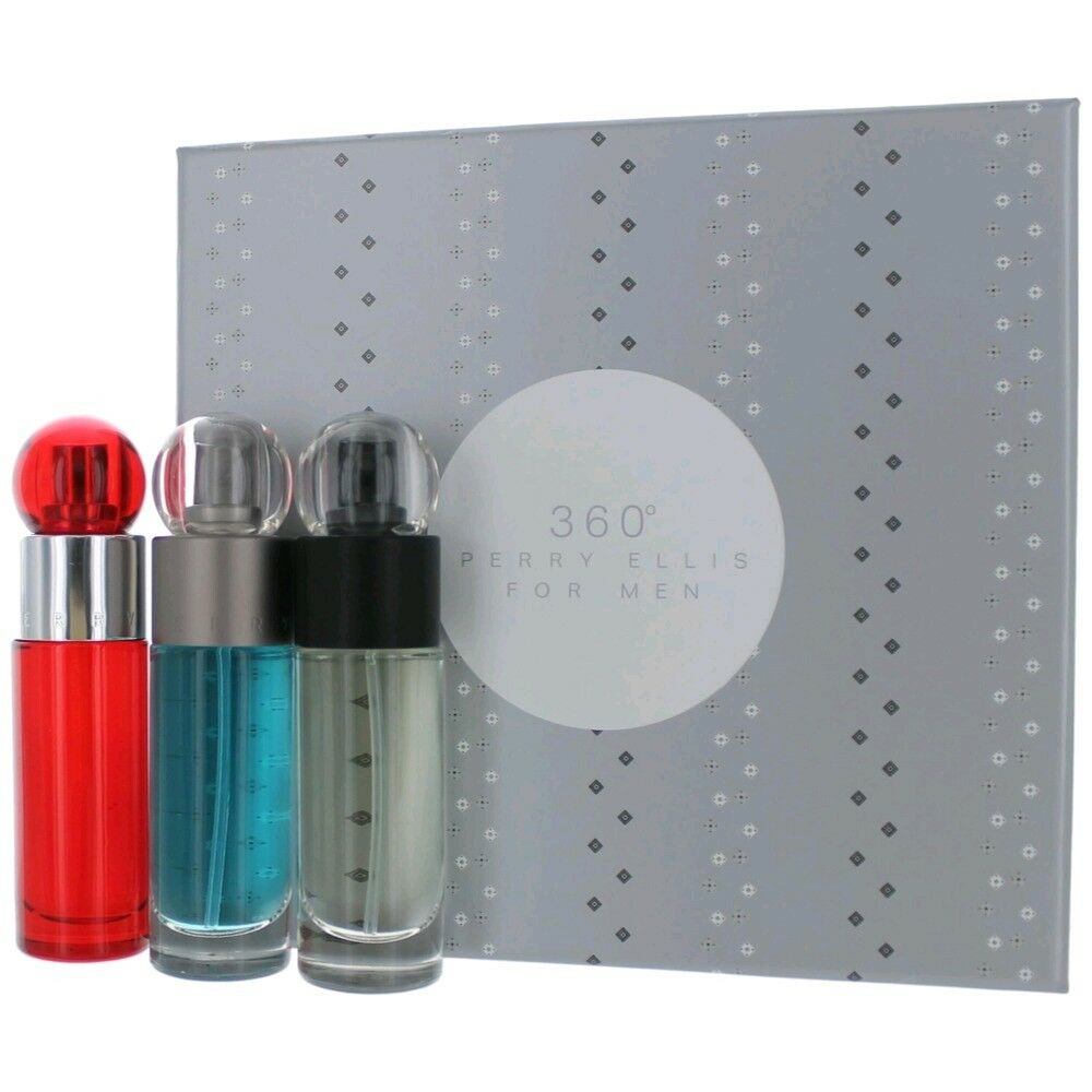 Perry Ellis 360 Perfume by Perry Ellis, 3 Piece Gift Set for MEN * NEW IN BOX ** - Perfume Gallery