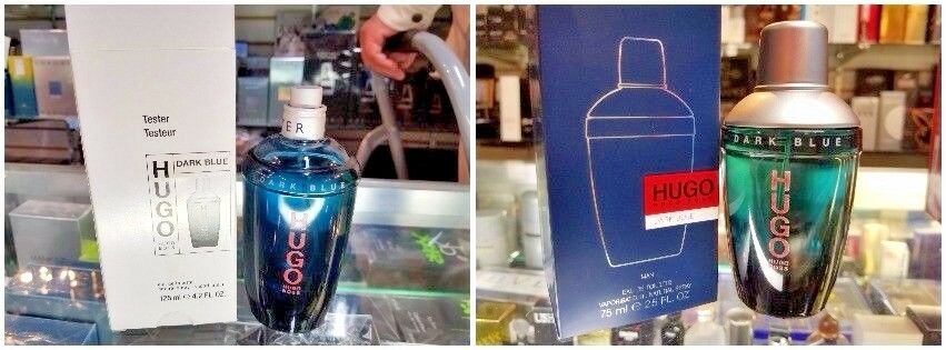 Hugo DARK BLUE by Hugo Boss 2.5 oz / 75 ml EDT + 4.2 oz TST Spray Men NEW IN BOX - Perfume Gallery