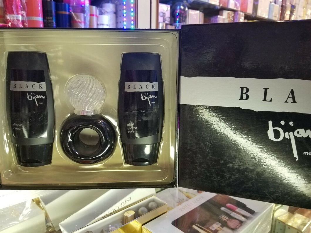 BIJAN Black 3 Piece EDT Eau de Toilette GIFT SET for Men Him 2.5 oz + 2 x 3.3oz - Perfume Gallery