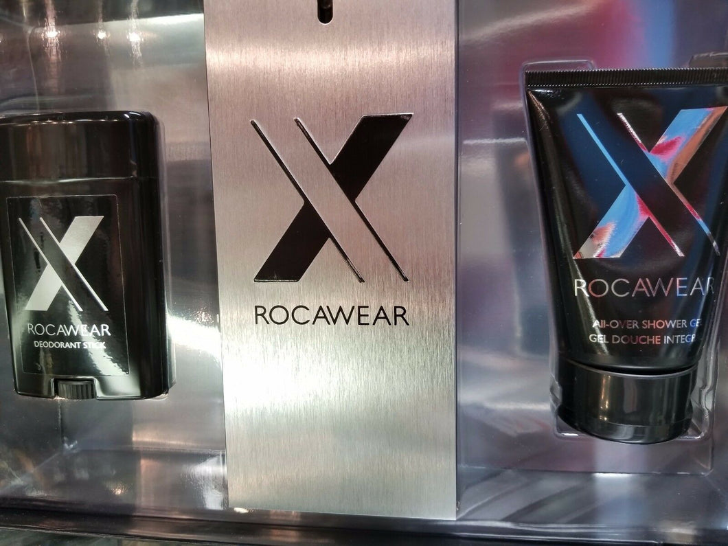 Rocawear X 3 Pc EDT Gift Set for Men 3.4 oz EDT Spray , Shower Gel and Deodorant - Perfume Gallery