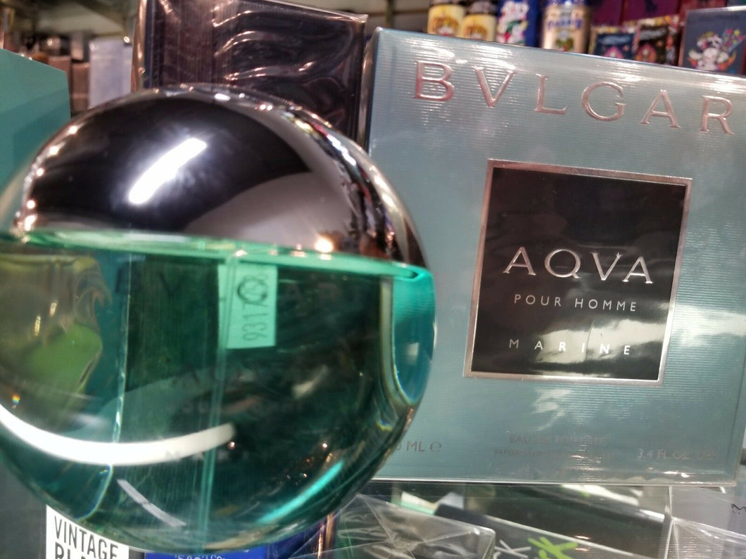 AQVA MARINE Pour Homme Bvlgari 3.4 oz EDT Men Spray Cologne AQUA 3.3 100 NEW BOX - Perfume Gallery
