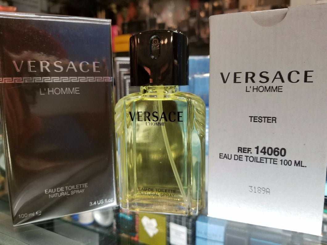 Versace L'HOMME 3.4 oz SEALED + 3.4 oz in Tester EDT Eau de Toilette Spray Men - Perfume Gallery