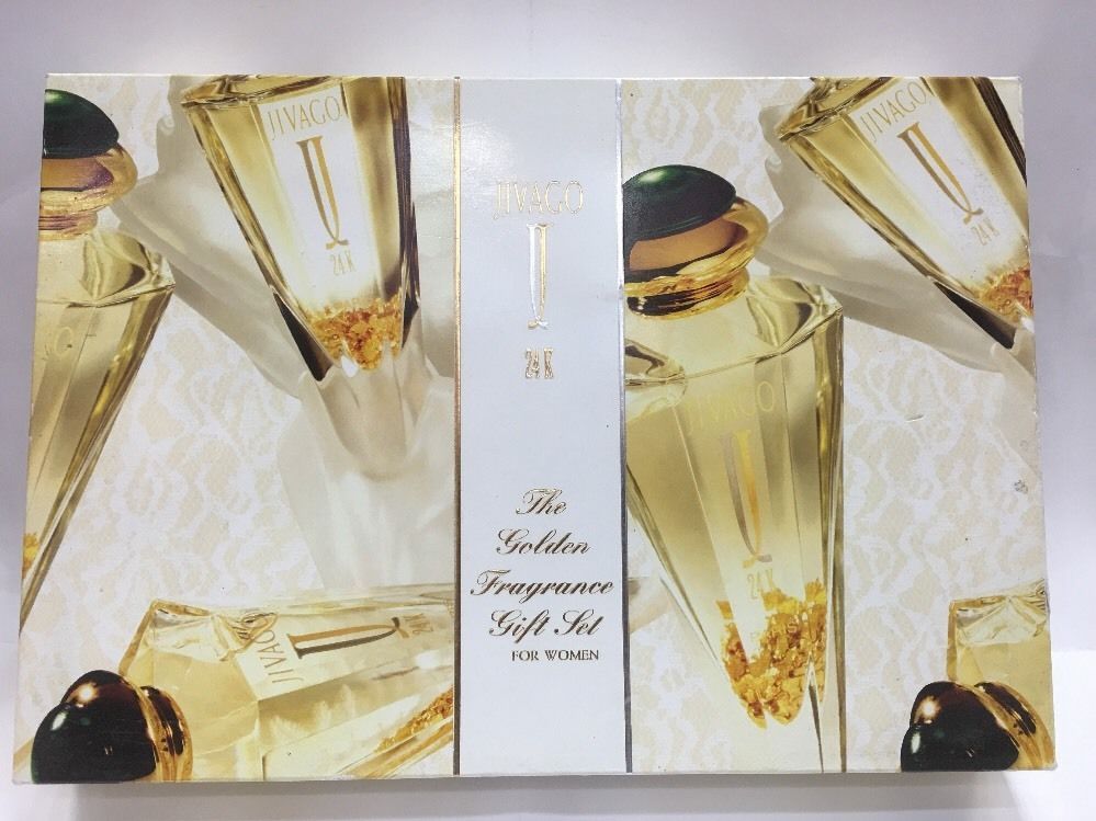 Jivago 24K 4 Pc EDP Gift Set Perfume w Cream, LOTION 1.7 oz 4.2 oz * RARE SET * - Perfume Gallery