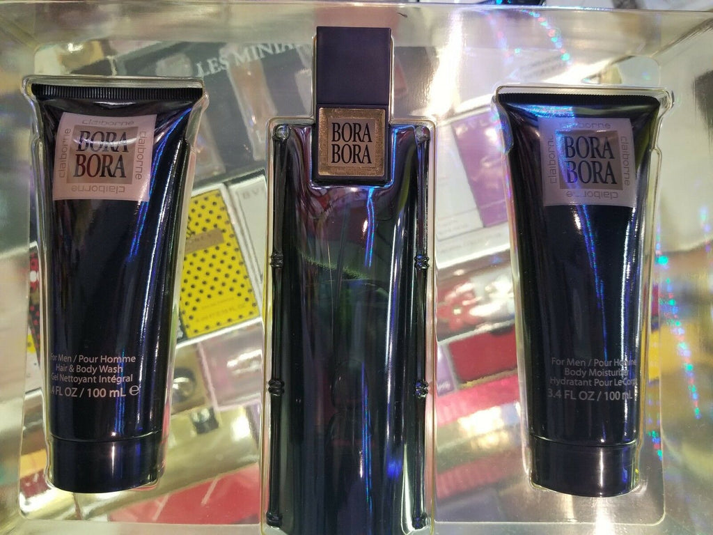 Bora Bora by Liz Claiborne 3 Pc. RARE GIFT SET for Men 3.4 oz Spray, Wash, Deodo - Perfume Gallery