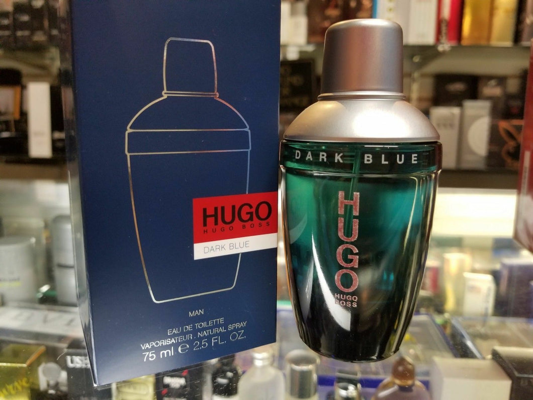 Hugo DARK BLUE by Hugo Boss 2.5 oz / 75 ml EDT + 4.2 oz TST Spray Men NEW IN BOX - Perfume Gallery