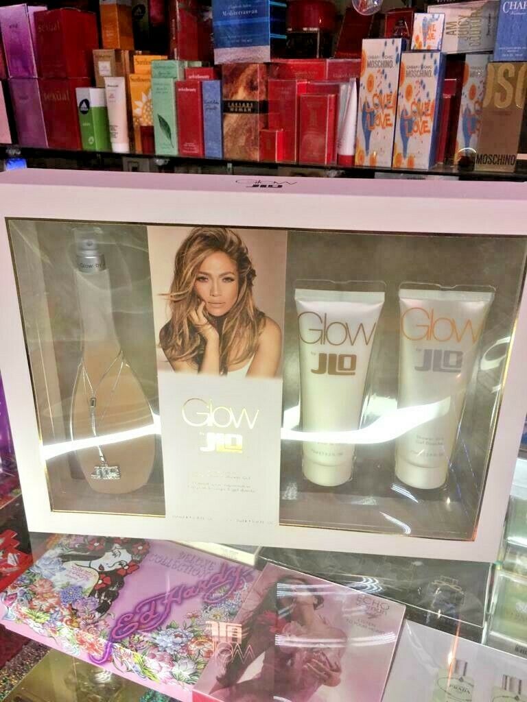 J. Lo Glow 3 Piece Pc EDT Toilette Lovely Gift Set Body Lotion Shower Gel Spray - Perfume Gallery
