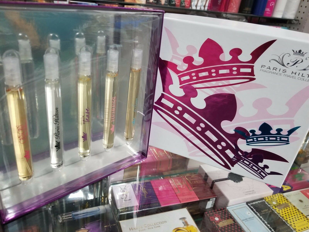 Paris Hilton 5 Pc x 0.34 oz EDP Mini Travel Perfume Spray Collection NEW IN BOX - Perfume Gallery