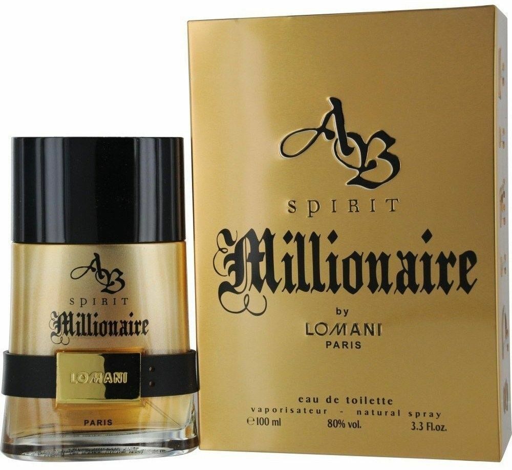 AB Spirit Millionaire by Lomani Eau De Toilette Men's Spray 3.3 oz 100 ml ** NEW - Perfume Gallery