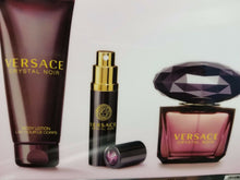 Load image into Gallery viewer, Versace Crystal Noir Perfume Women 3 Pc. GIFT SET 3 oz EDP Spray BODY LOTION NIB - Perfume Gallery
