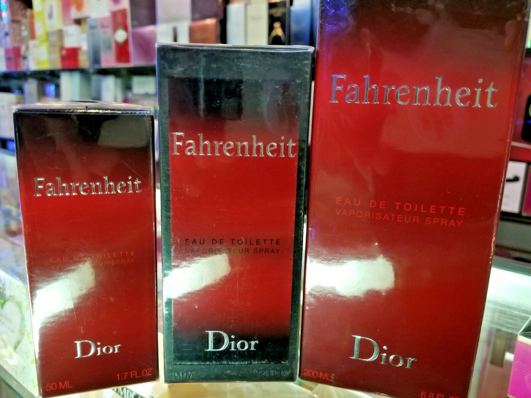 Fahrenheit by Dior 1.7 3.4 6.8oz 50 100 200 ml EDT Toilette Spray Men NEW SEALED - Perfume Gallery