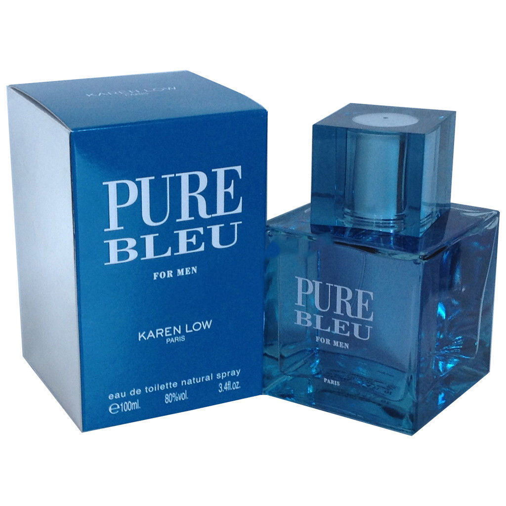 Pure Bleu for Men by Karen Low 3.4 oz / 100 ml Eau De Toilette Spray SEALED BOX - Perfume Gallery