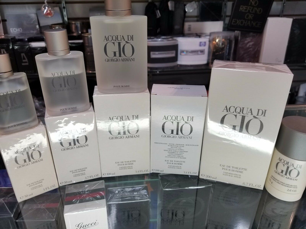 Acqua di Gio by Giorgio Armani 1 1.7 3.4 6.7 | TST | Deodorant Stick EDT Spray - Perfume Gallery