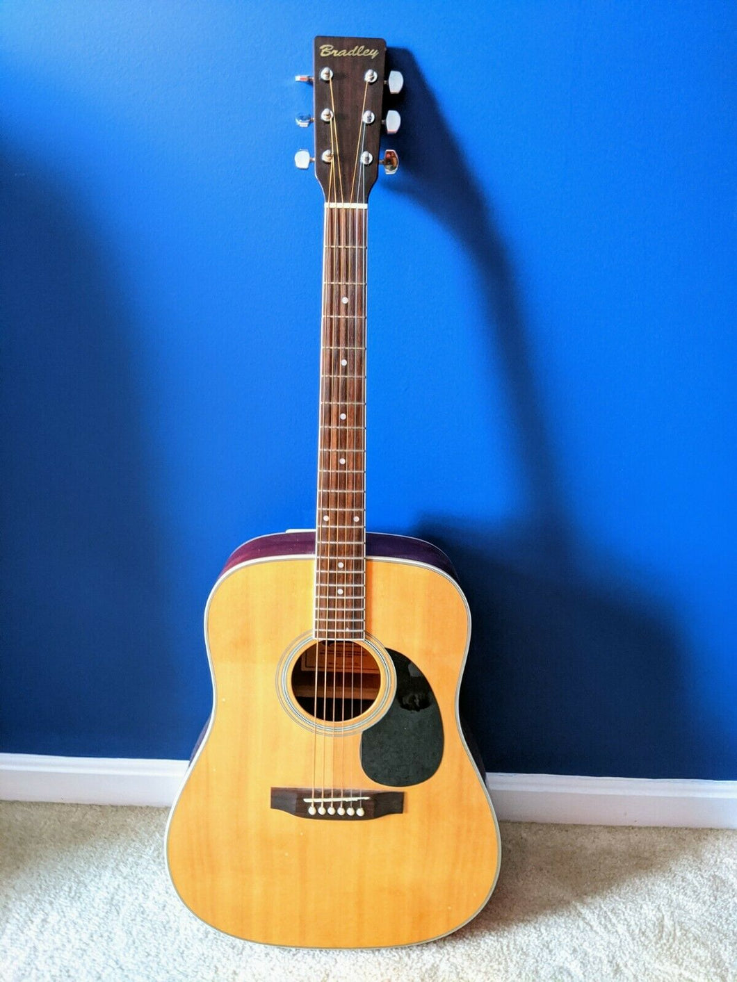 Bradley W200 Solid Top Acoustic Guitar with Soft Shell Case and Mel Bay's Book - Perfume Gallery