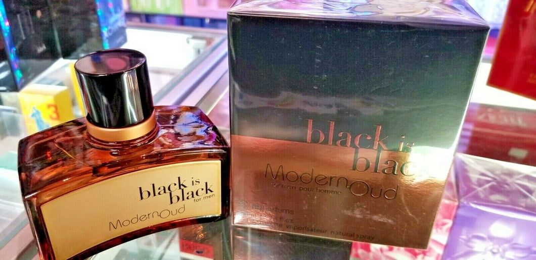 Black is Black Modern Oud by Nu Parfums 3.4 oz 100 ml EDT Spray for Men SEALED - Perfume Gallery