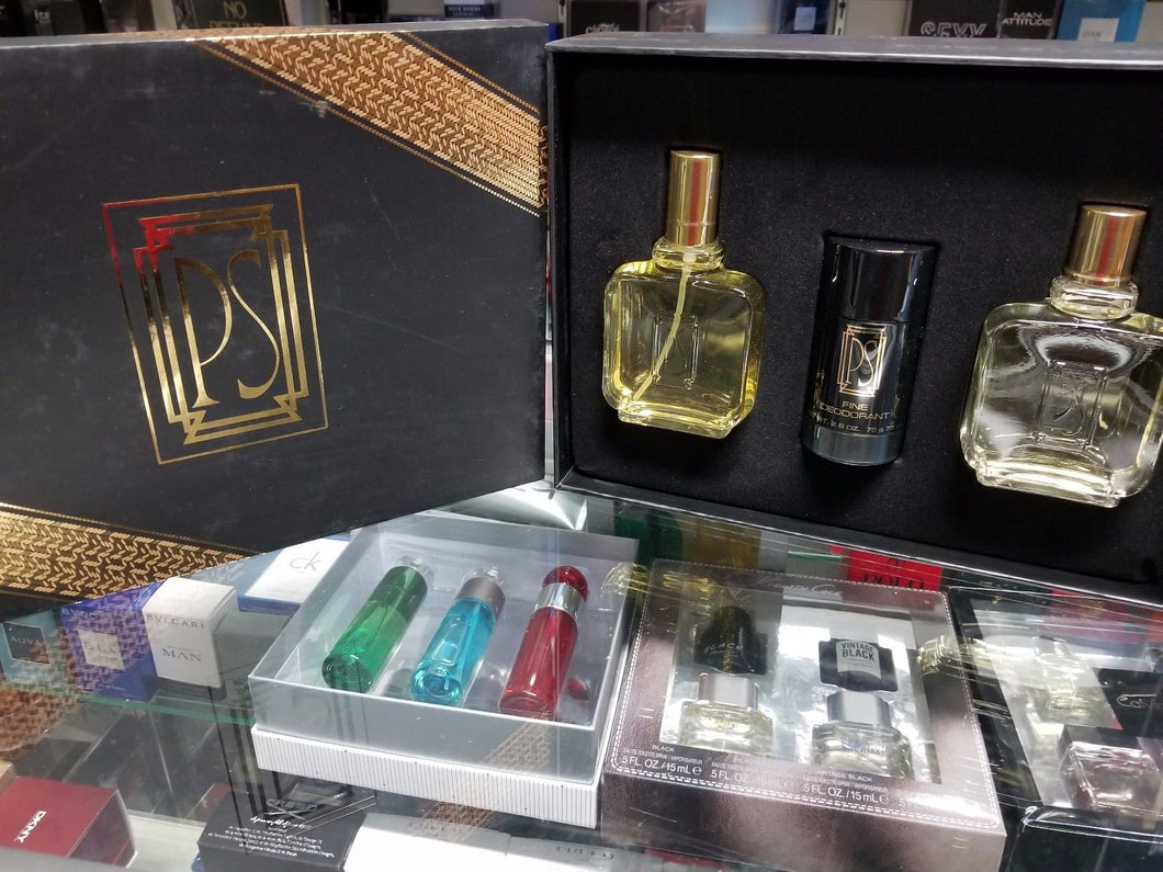 PS Cologne by Paul Sebastian 3 Piece Gift Set Men SPRAY AFTERSHAVE DEODORANT NIB - Perfume Gallery
