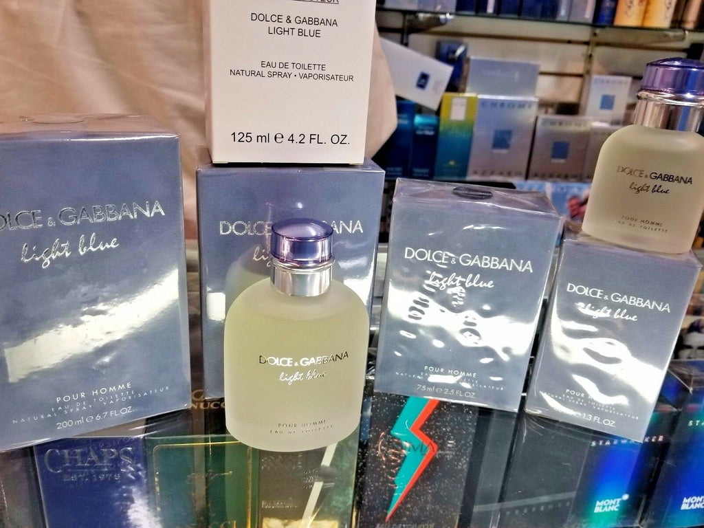 Dolce & Gabbana Light Blue Pour Homme 1.3 2.5 4.2 6.7 oz EDT + TST Men ** SEALED - Perfume Gallery